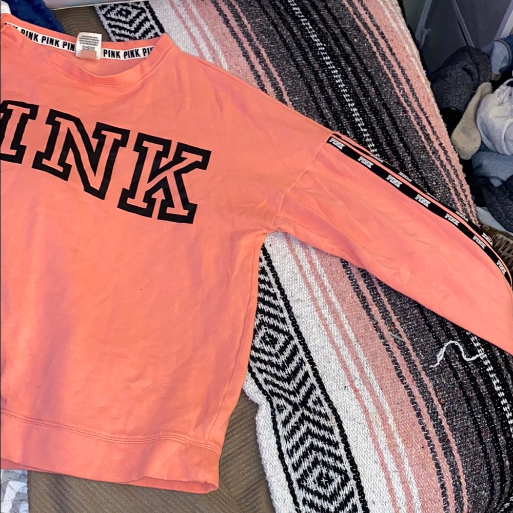 PINK Victoria's Secret Orange Sweatshirt Casual Style